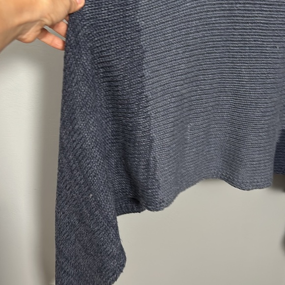 Calvin Klein Wrap Blue Asymmetrical Open Front Sweater size Large - Picture 14 of 16